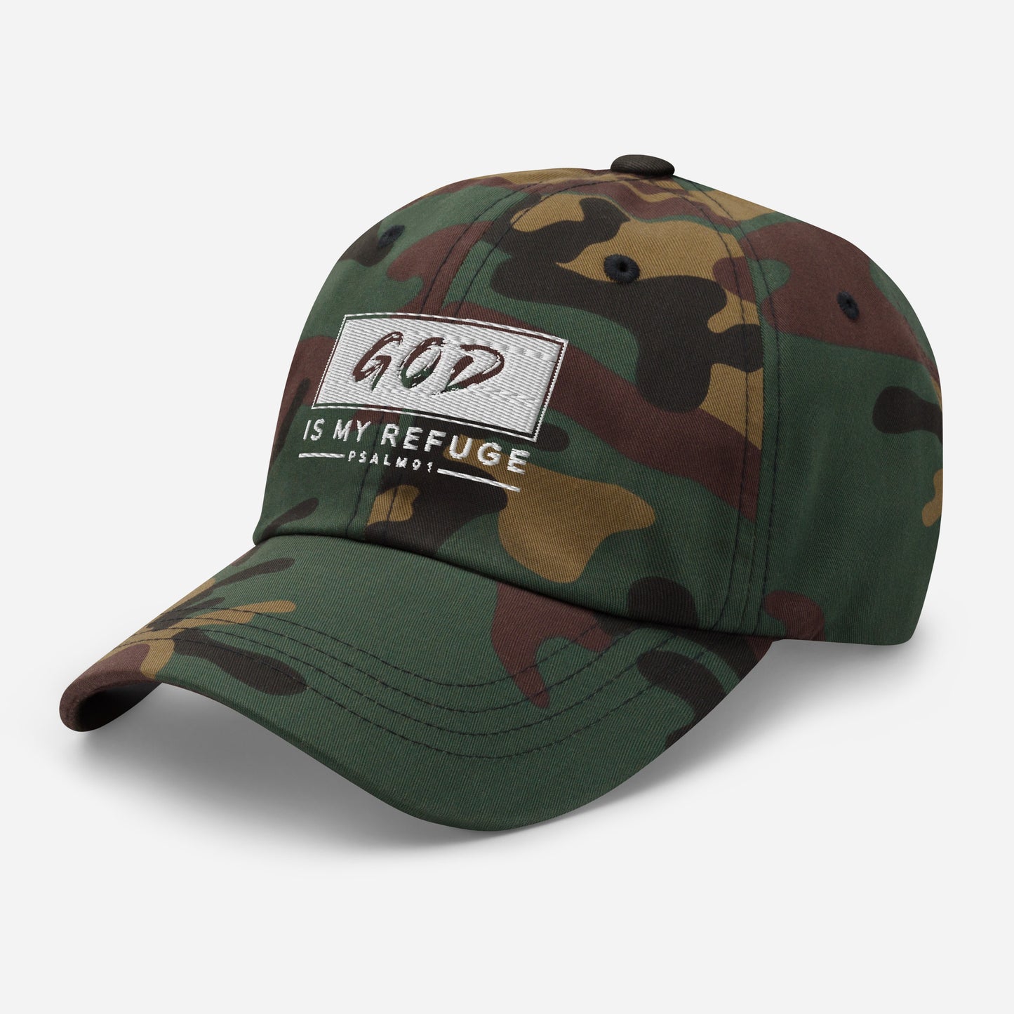 God is my Refuge Dad hat - Southern Cameaux