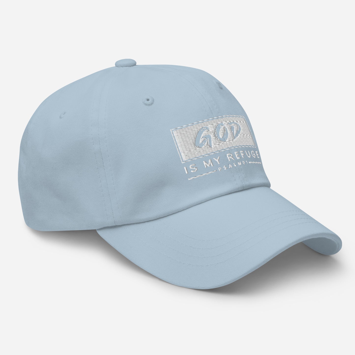 God is my Refuge Dad hat
