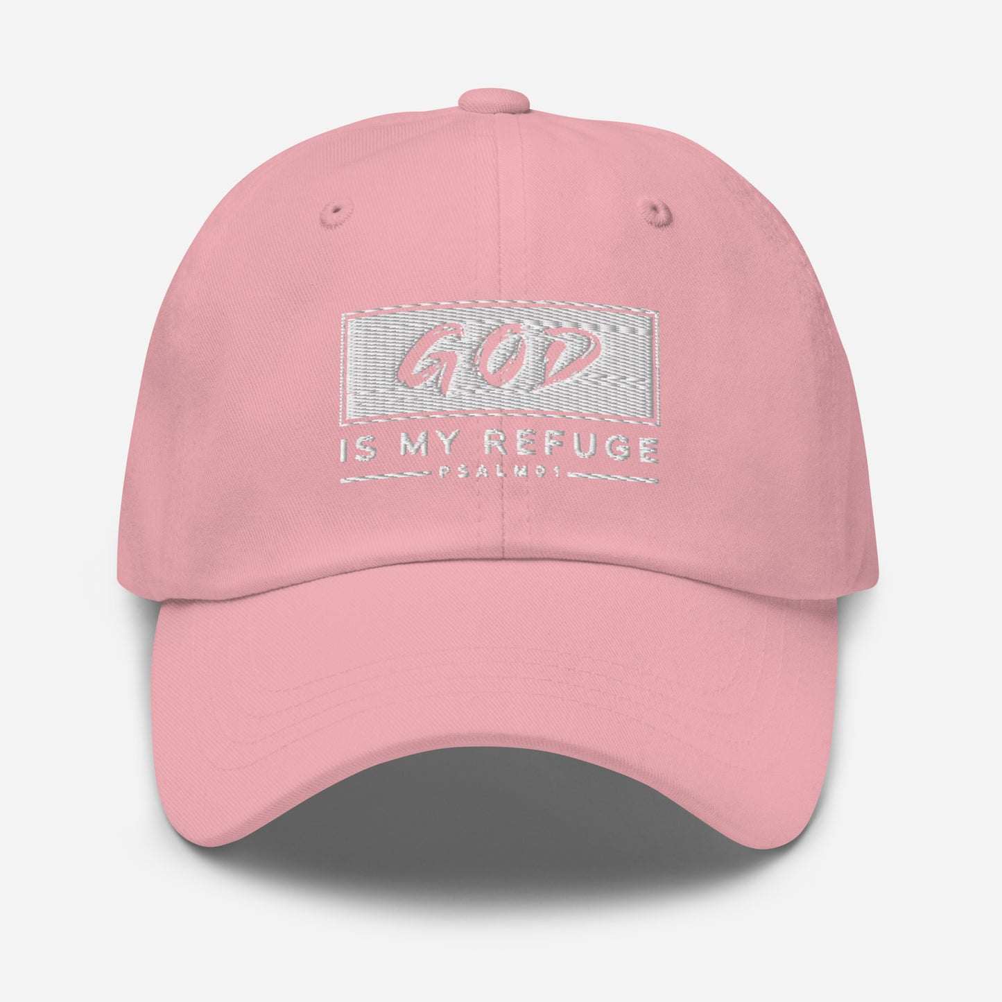 God is my Refuge Dad hat