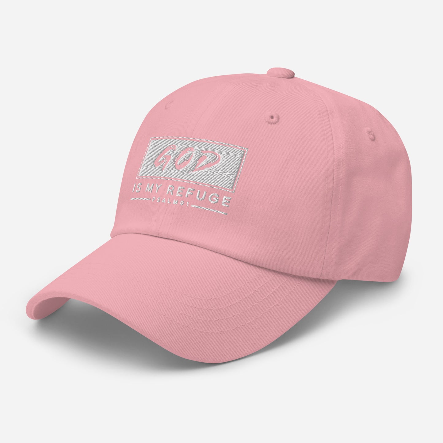 God is my Refuge Dad hat