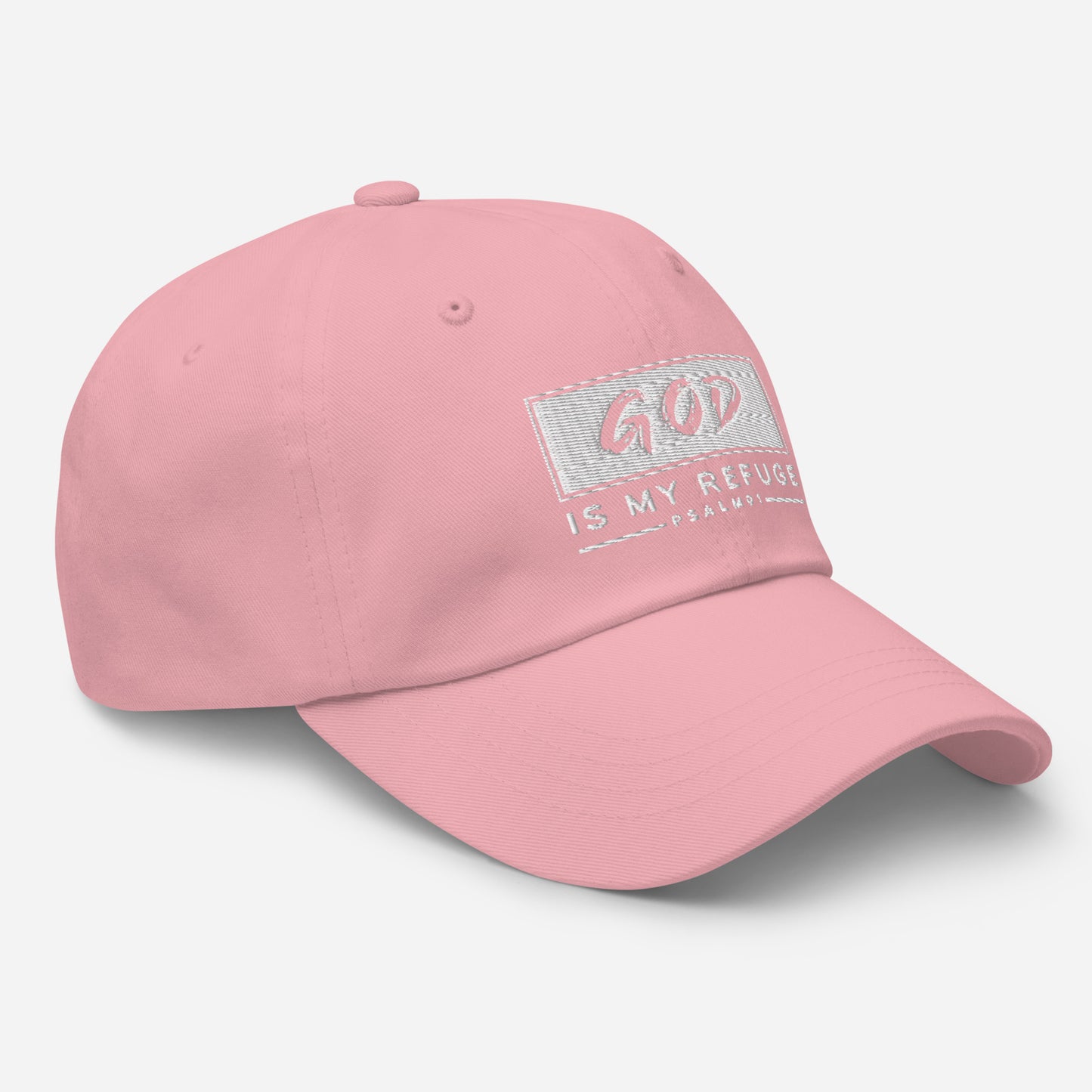 God is my Refuge Dad hat