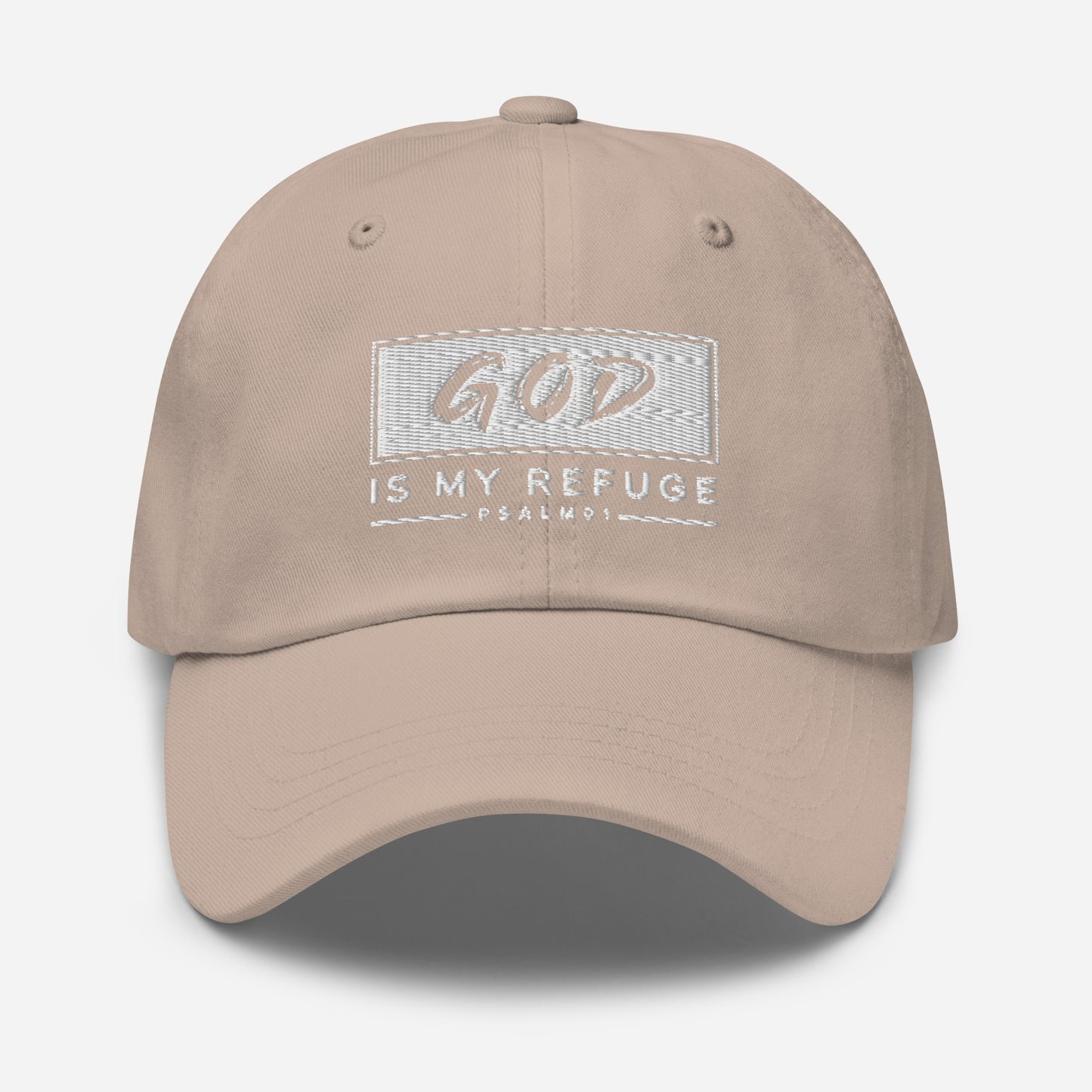 God is my Refuge Dad hat