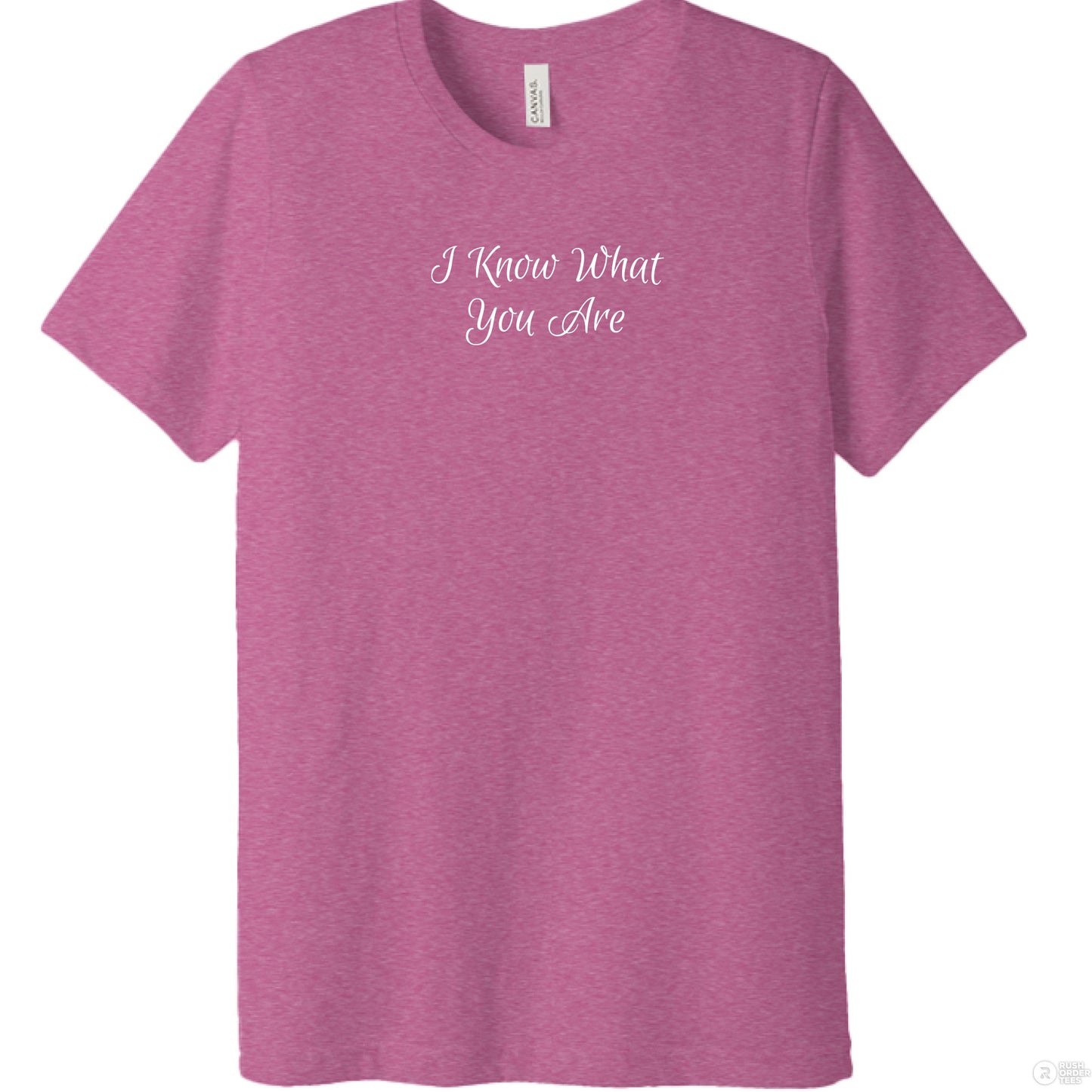 I Know What You Are Canvas 3650 Unisex Poly-Cotton Short-Sleeve T-Shirt - Southern Cameaux