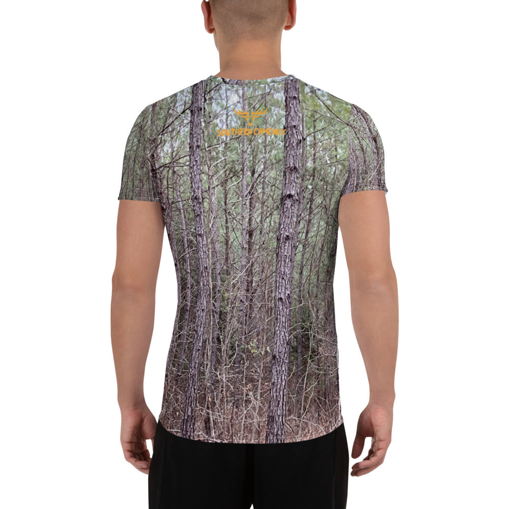 Southern Cameaux Pines Men's Athletic T-shirt - Southern Cameaux