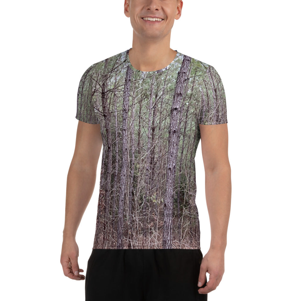 Southern Cameaux Pines Men's Athletic T-shirt - Southern Cameaux