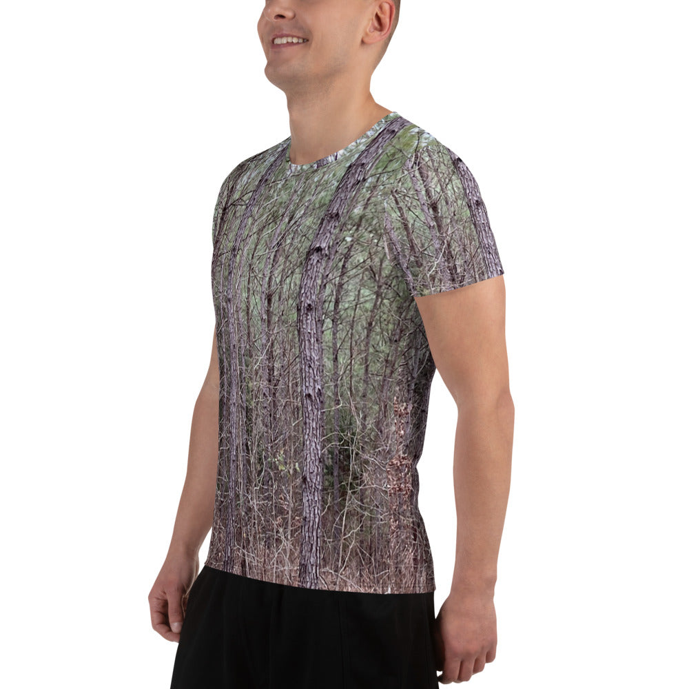 Southern Cameaux Pines Men's Athletic T-shirt - Southern Cameaux