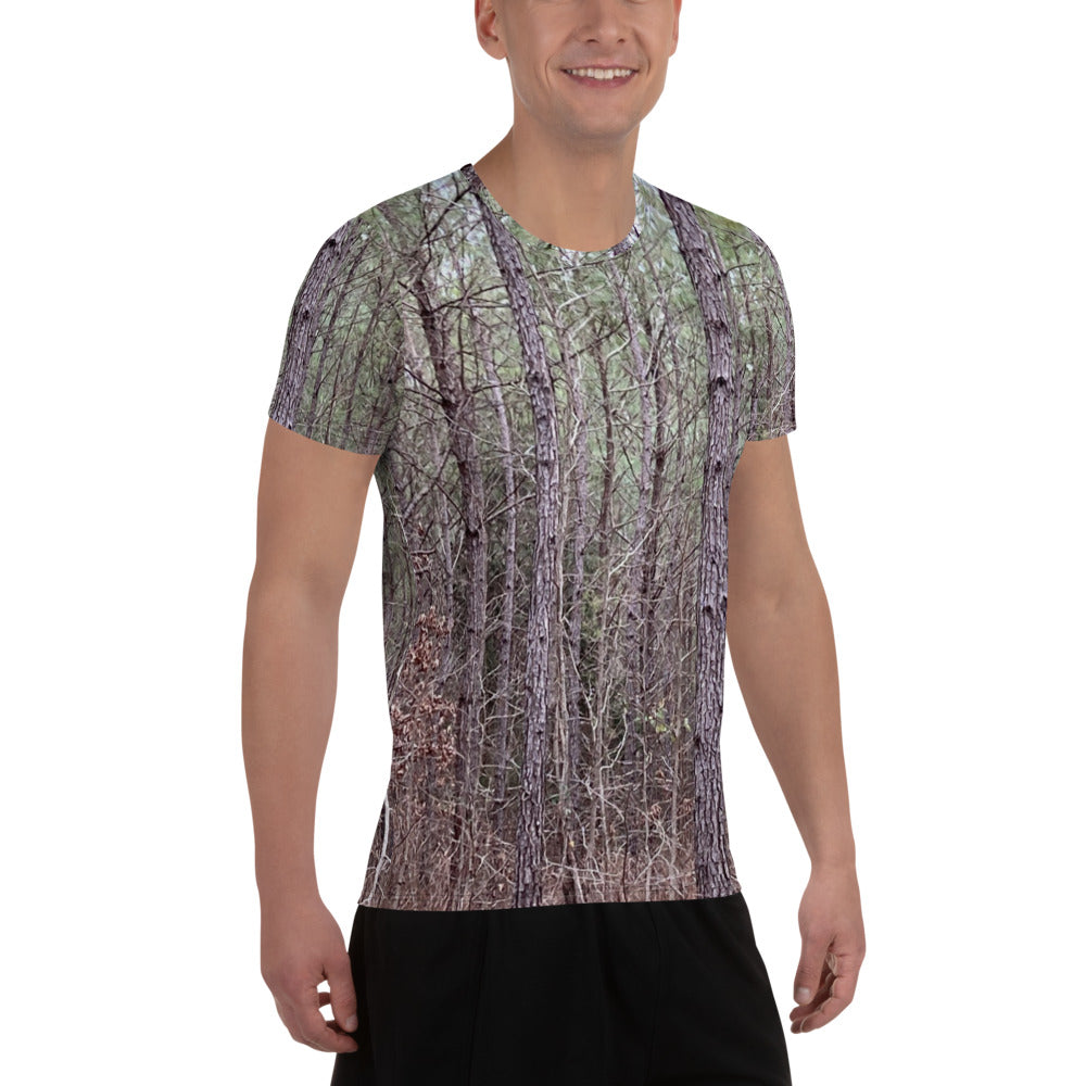 Southern Cameaux Pines Men's Athletic T-shirt - Southern Cameaux