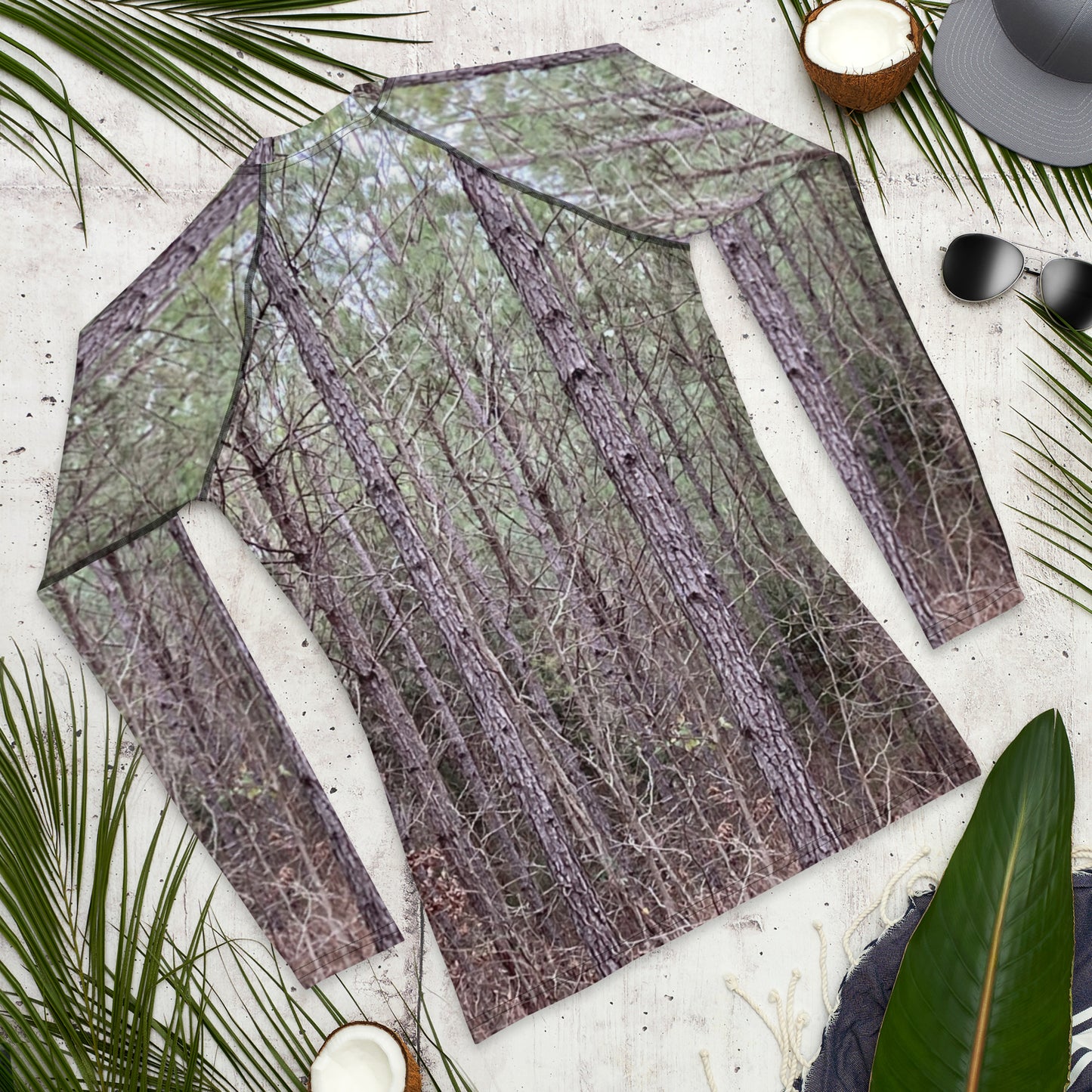 Southern Cameaux Pine Men's Rash Guard - Southern Cameaux