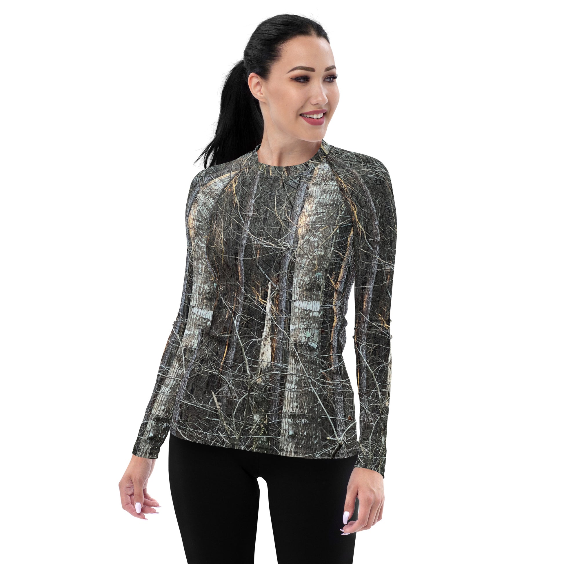 Southern Cameaux Dark Oak Women's Rash Guard - Southern Cameaux