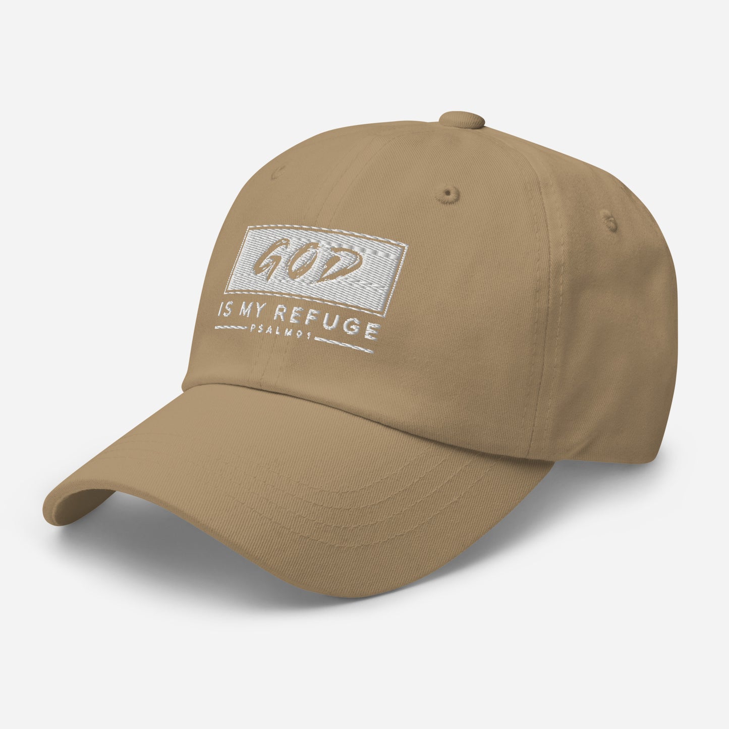 God is my Refuge Dad hat