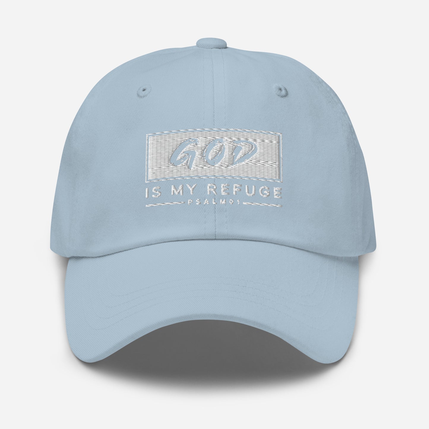 God is my Refuge Dad hat
