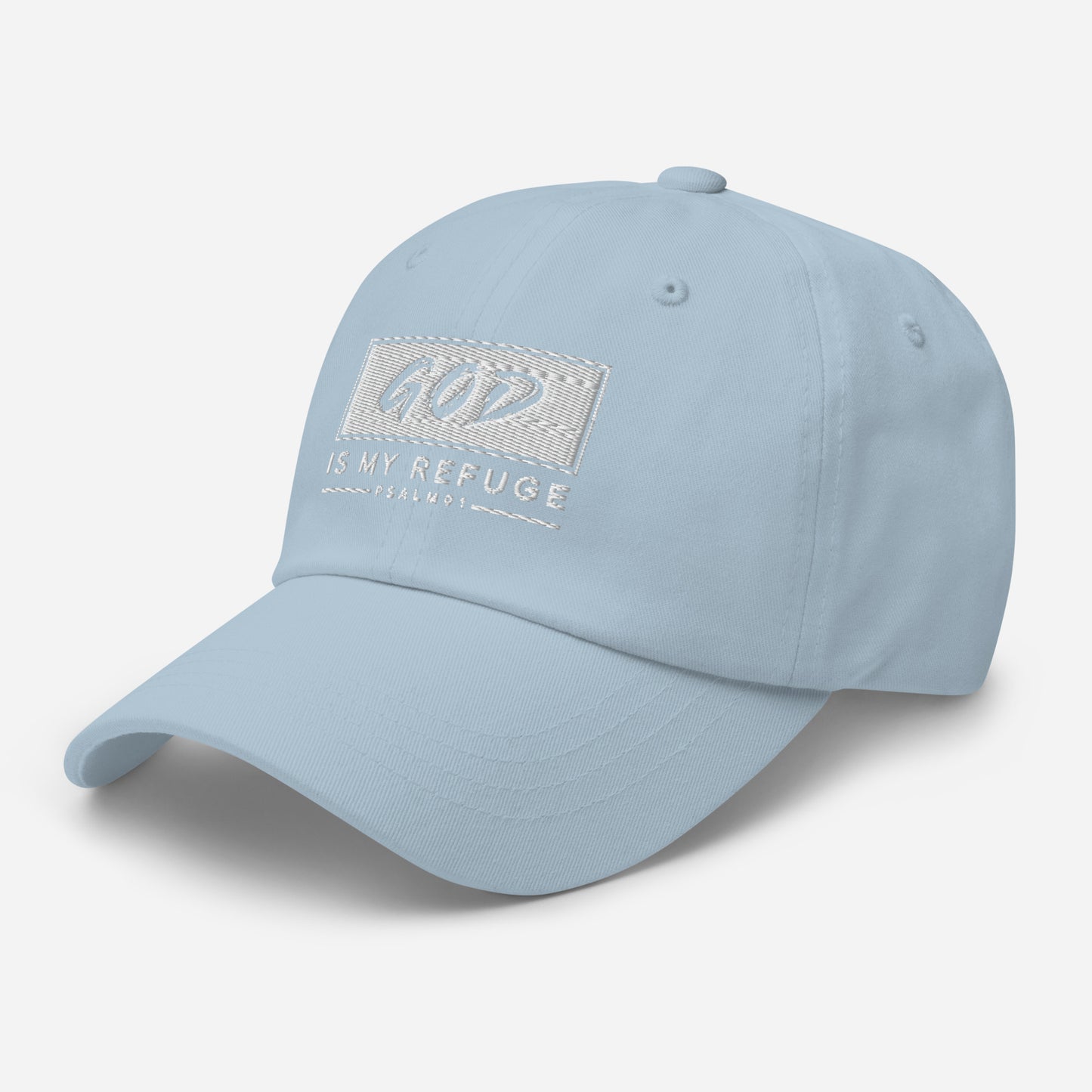 God is my Refuge Dad hat