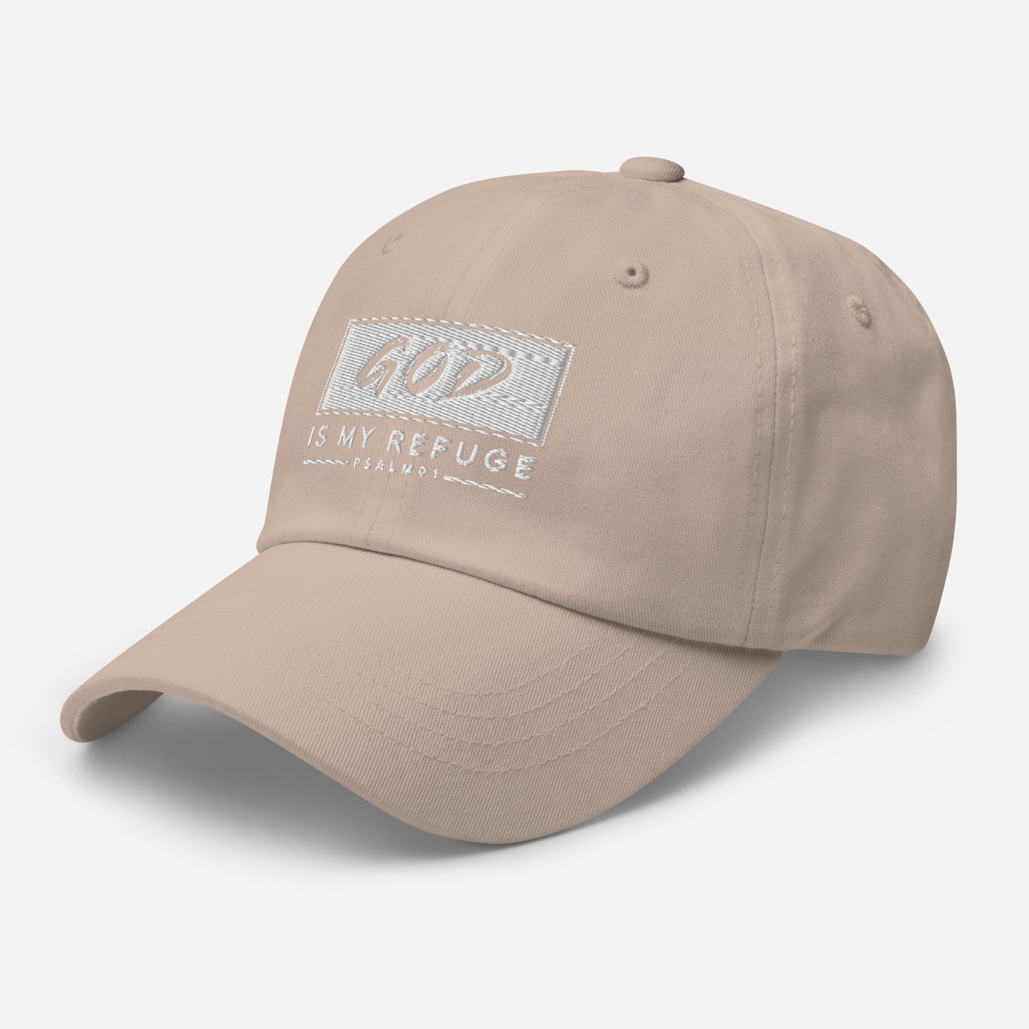 God is my Refuge Dad hat